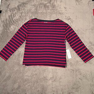 AG Adriano Goldschmied women's top S striped boat neck new with tag